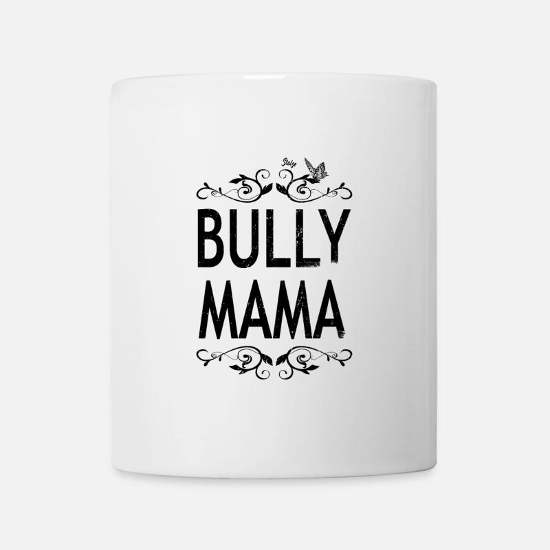 Proud Bully Mom - Motif with Butterfly - Mug - white