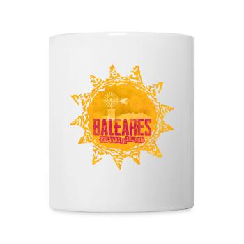 Balearen Sonne Inselmotive - Tasse - Weiß - Vorne