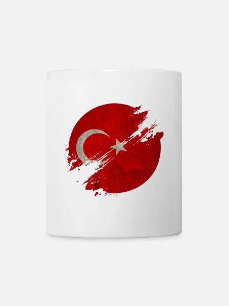 Turkey Circle / Flag Gift National Flag - Mug - white