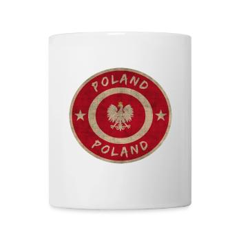 Poland Circle Vintage Design / Gift Flag - Mug - white - Front