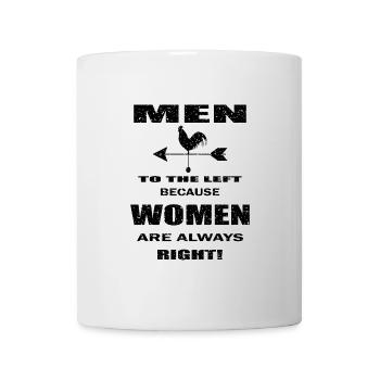 Homme femme, énonciation drôle - Mug blanc - blanc - Devant