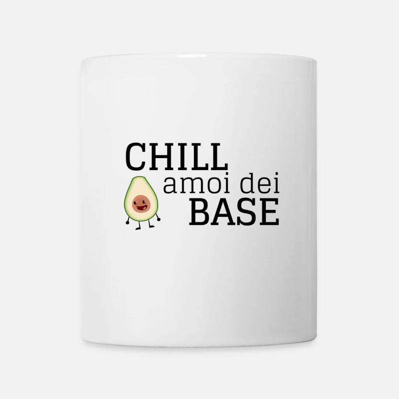 Lächelnder Avocado Clipart - Tasse - Weiß