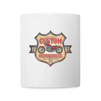 Custom Motorcycles America Motorcycle Retro Gift - Mug - white - Front