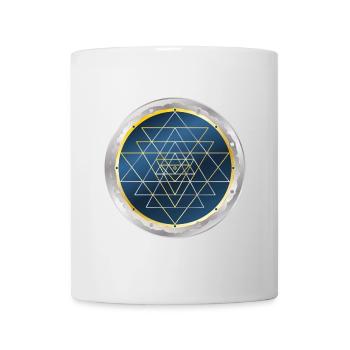 Sri Yantra, Géométrie Sacrée - Mug blanc - blanc - Devant
