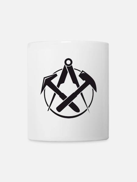 Dachdeckerzunft, Dachdecker Logo - Tasse - Weiß