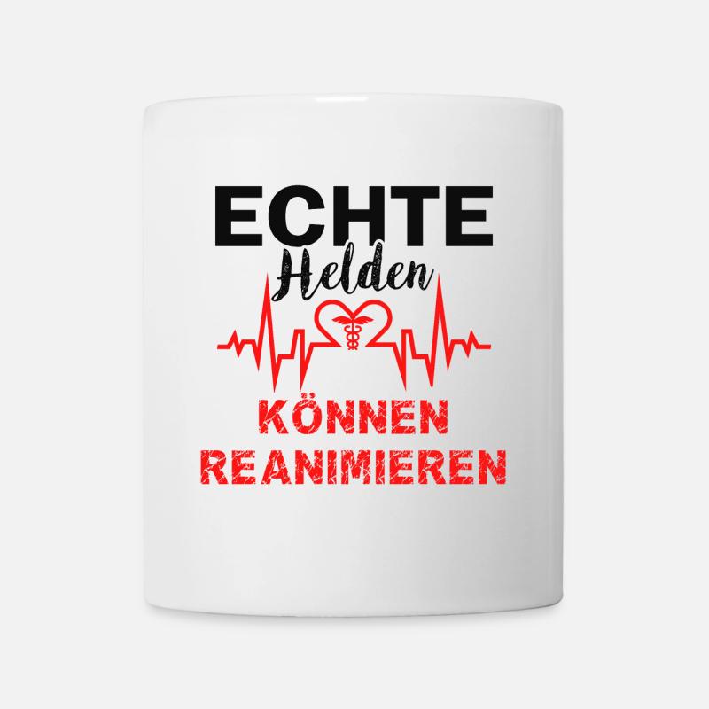 ECHTE Helden können reanimieren Ärzte Sanitäter - Tasse - Weiß