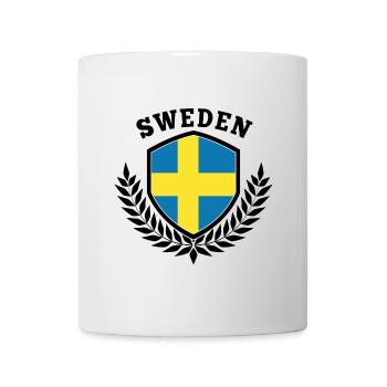 Schweden | Schwedische Flagge Wappen Geschenk - Tasse - Weiß - Vorne