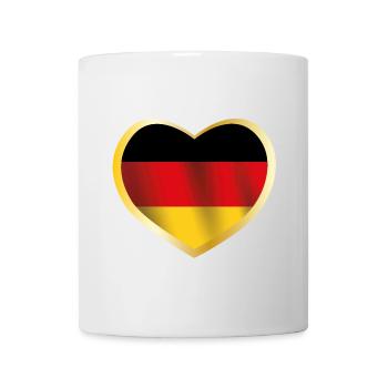 Deutschland Herz Deutsche Flagge Geschenk - Tasse - Weiß - Vorne