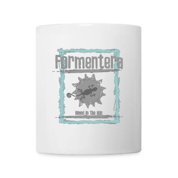Formentera Sun Island Design - Mug blanc - blanc - Devant