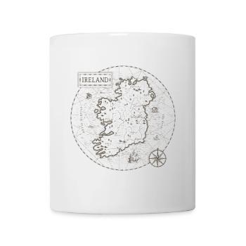 Vintage Karte Irland - Tasse - Weiß - Vorne