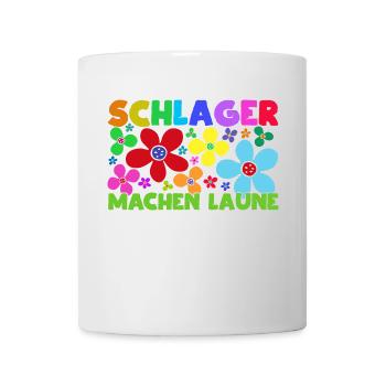 Schlager Schlagerfan Schlagermusik Party Musik - Tasse - Weiß - Vorne