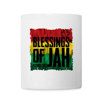 Blessing of the JAH in reggae colors - Mug - white - Front