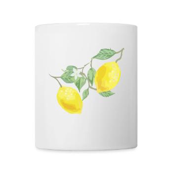 Zitronen - Tasse - Weiß - Vorne