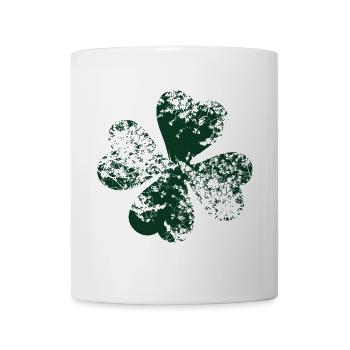 Shamrock Grunge St Patricks Jour Shamrock Nature - Mug blanc - blanc - Devant