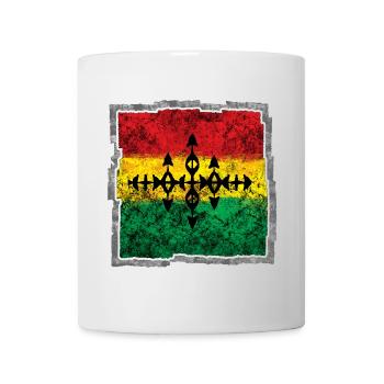 Abstraktes Reggae Färbe-Cross - Tasse - Weiß - Vorne