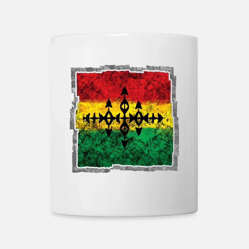 Abstraktes Reggae Färbe-Cross - Tasse - Weiß
