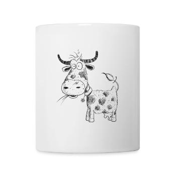 Witzige Kuh Zeichnung I Rind Comic I Milchkuh - Tasse - Weiß - Vorne