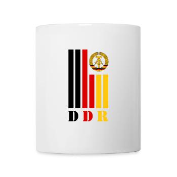 Barres de DDR avec des couleurs nationales / cadeau ostalgie - Mug blanc - blanc - Devant