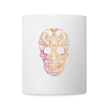 Colored Skull Ornament - Mug - white - Front