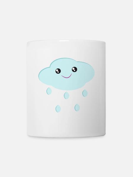 Nuage mignon cadeau de style kawaii nuage pour les enfants - Mug blanc - blanc