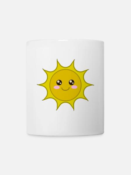 Soleil, mignon mignon soleil, soleil, cool bébé chemise - Mug blanc - blanc