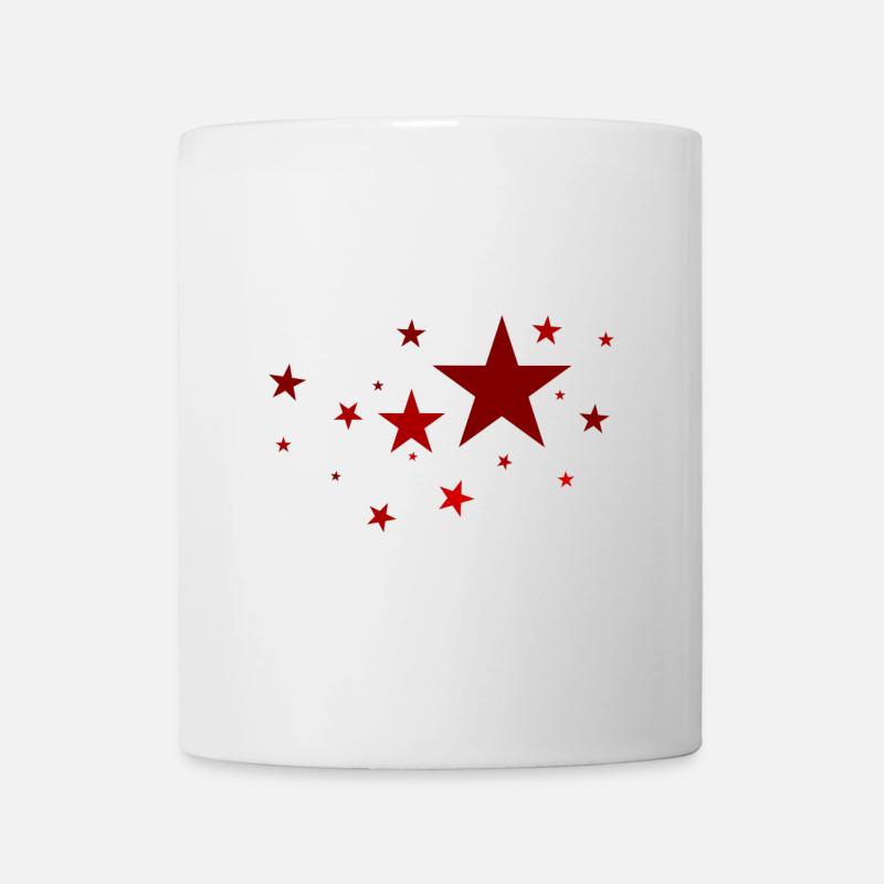 Étoiles en rouge - Mug blanc - blanc