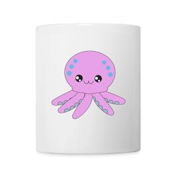 Tintenfisch, Oktopus, Tentakel, unter Wasser - Tasse - Weiß - Vorne
