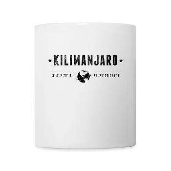 Kilimanjaro Coordonnées Géographiques Stylisées - Mug blanc - blanc - Devant