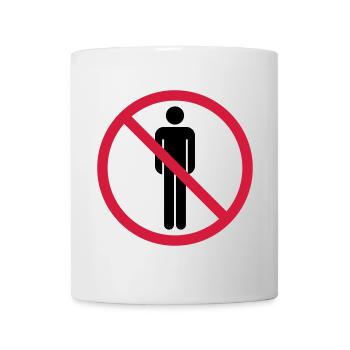 verboten schild keine menschen zone gebiet pictogr - Tasse - Weiß - Vorne