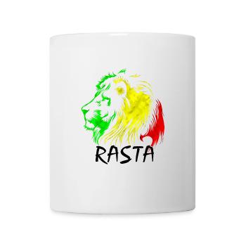 Rasta Lion: Green-Yellow-Red Style - Mug - white - Front