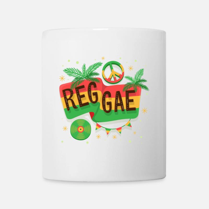 Reggae Flag Rainbow Vibe - Mug - white
