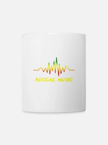Reggae Klangwelle Design - Tasse - Weiß