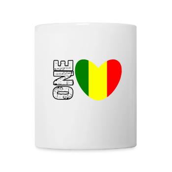 Mali Flag Heart with GONE Text - Mug - white - Front