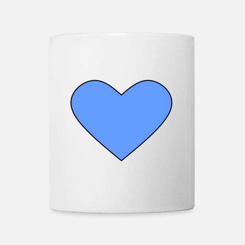 Coeur bleu - Mug blanc - blanc