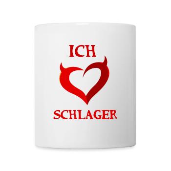 J'aime la musique Schlager Schlager musique coeur dire - Mug blanc - blanc - Devant