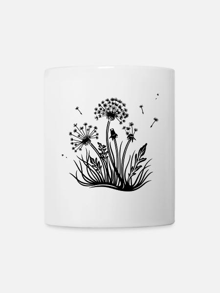 Löwenzahn, Pusteblume, dandelion - Tasse - Weiß