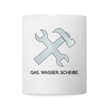 Gas Wasser Scheiße - Tasse - Weiß - Vorne