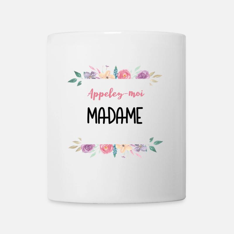 Design floral message personnalisable jeune mariée - Mug blanc - blanc