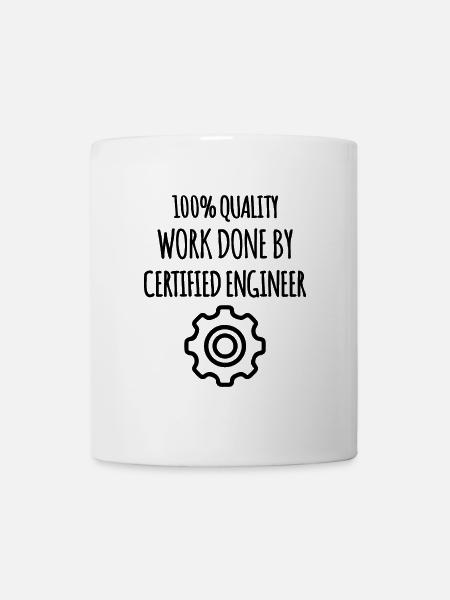 Ingenieur und Qualität - Tasse - Weiß