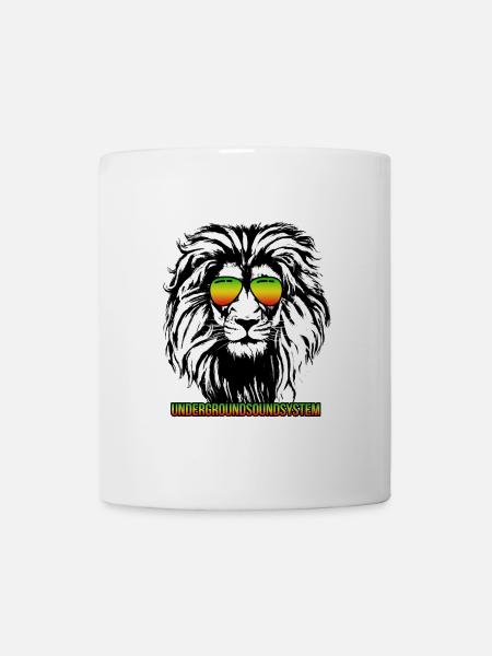 Lunettes de soleil arc-en-ciel Lion - Mug blanc - blanc