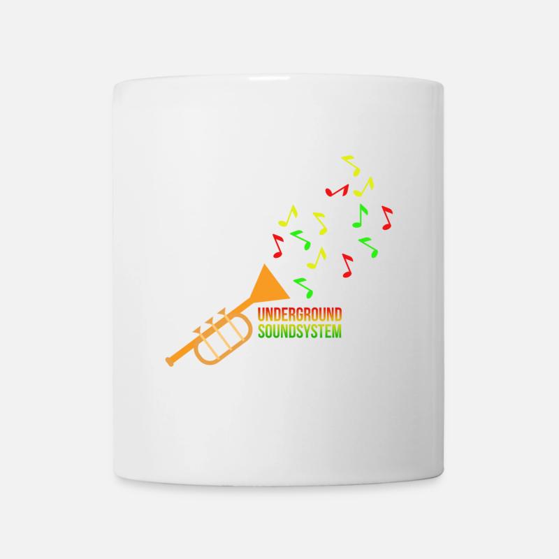 Untergrund Soundsystem Trompete - Tasse - Weiß