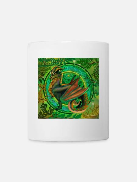 dragon vert forestier - Mug blanc - blanc