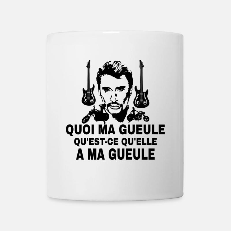 Boucles d'Oreilles Guitare Électrique Noir - Mug blanc - blanc