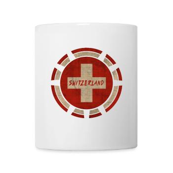 Switzerland Circle / Gift Switzerland Flag - Mug - white - Front