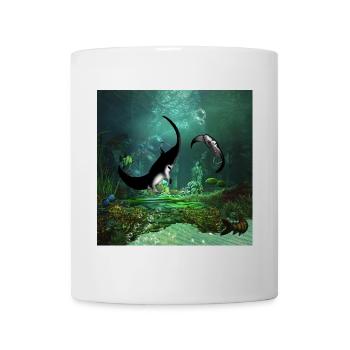Erstaunliche Strahldecke auf dem niedrigen Wasser - Tasse - Weiß - Vorne