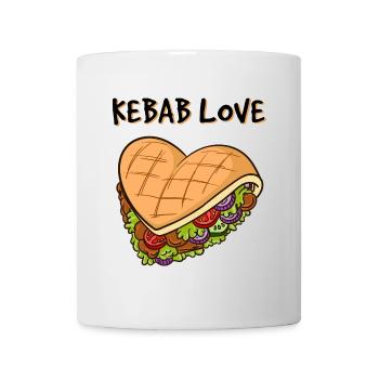 I love kebab kebab heart sandwich fast food - Mug - white - Front
