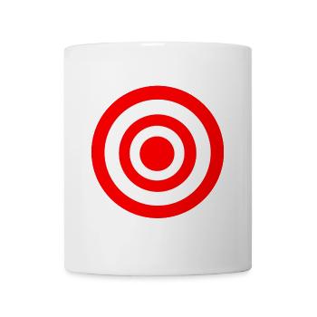 Zielscheibe - Tasse - Weiß - Vorne