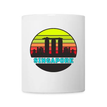 Singapur Skyline / Geschenk Singapore - Tasse - Weiß - Vorne