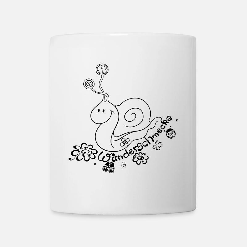 Wandern, Schnecke, hiking, snail - Tasse - Weiß
