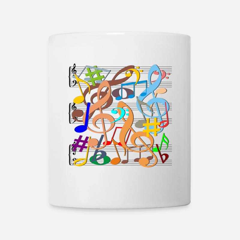 Notes de musique - Mug blanc - blanc